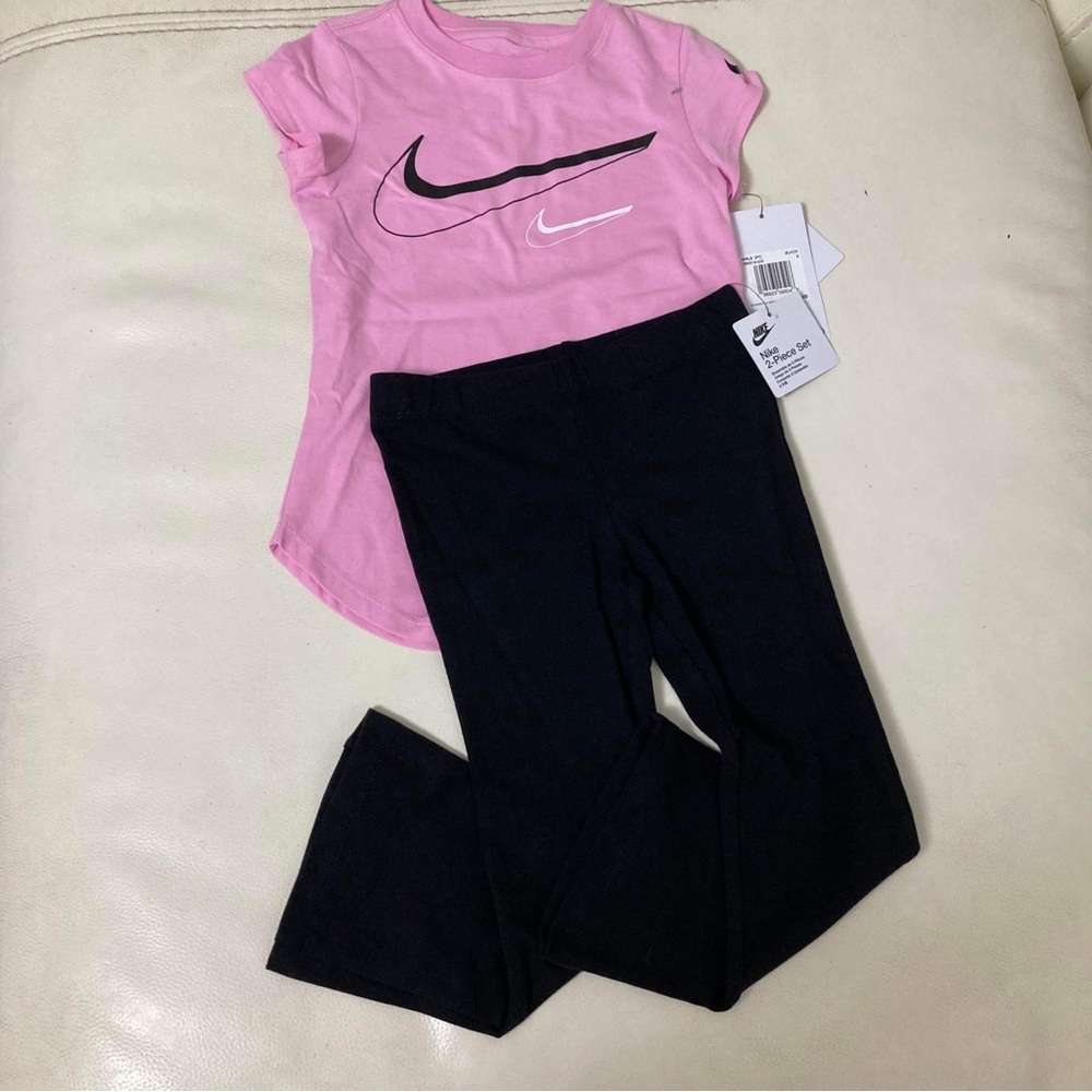Nike leggings top pink set